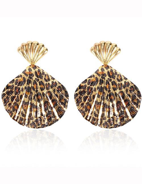 Fashion Shell 10 Leopard Print Shell Earrings