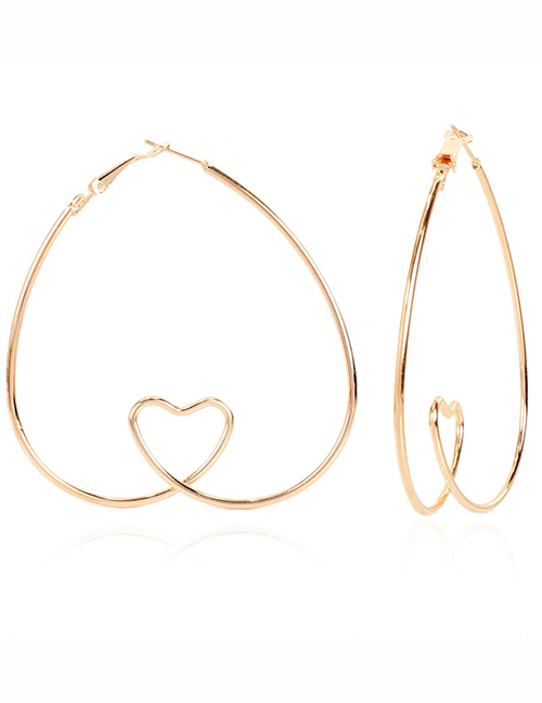 Fashion Love Love Round Letter Geometric Alloy Earrings