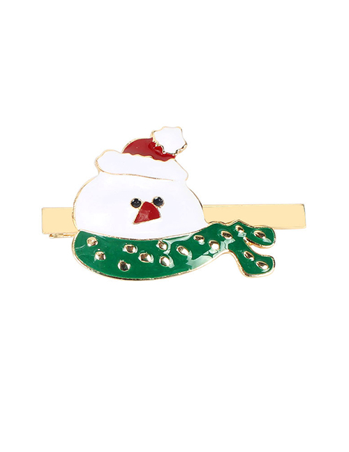 Fashion Scarf Snowman Christmas Drip Hat Snowman Geometric Alloy Hairpin