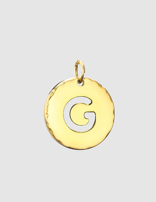 Fashion 14k Gold-g Handmade Titanium Steel Dripping Letter Round Accessories