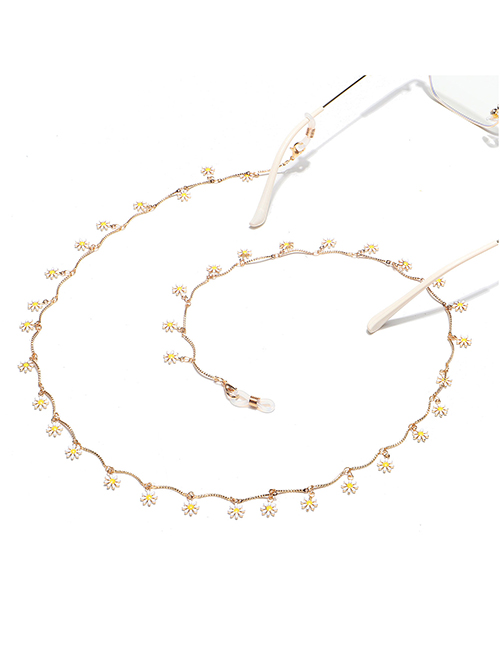 Fashion Gold Color Handmade Chain Gold Small Daisy Pendant Glasses Chain