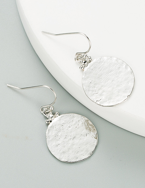 Fashion Silver Color Geometric Round Alloy Earrings