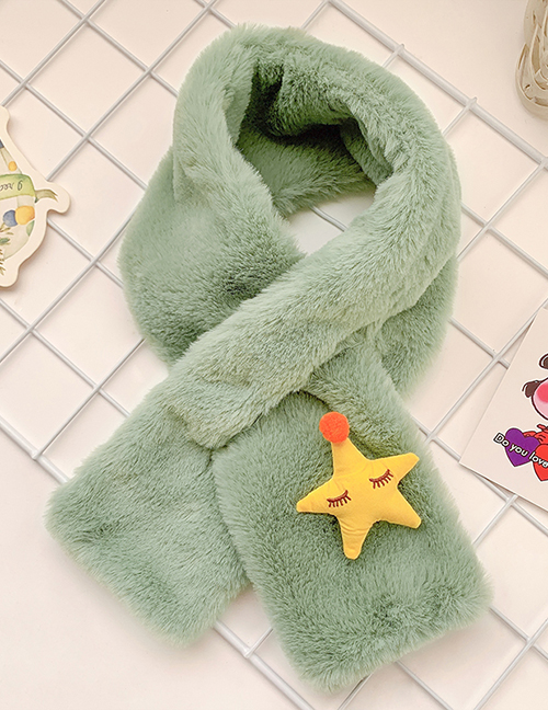 Fashion Starfish [green] 6 Months-12 Years Old Fruit Strawberry Plush Padded Childrens Scarf
