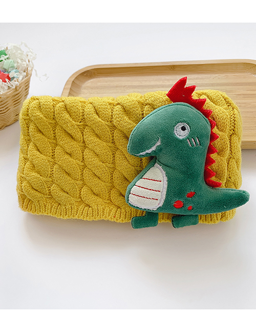 Fashion [yellow] 6 Months-10 Years Old Dinosaur Thick Knitted Wool Scarf