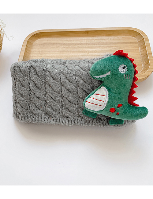 Fashion [gray] 6 Months-10 Years Old Dinosaur Thick Knitted Wool Scarf
