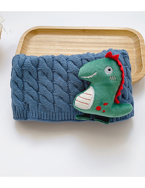 Fashion [blue] 6 Months-10 Years Old Dinosaur Thick Knitted Wool Scarf