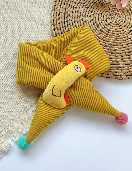 Fashion [yellow] 6 Months-10 Years Old Little Chicken Doll Thickened Childrens Scarf