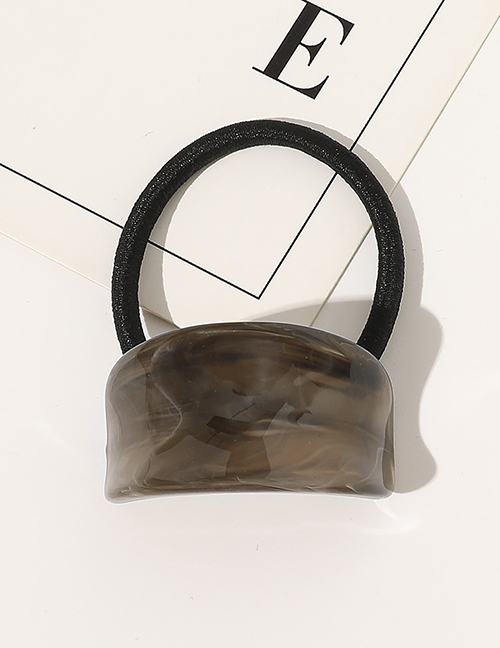 Fashion Concave Coffee Resin-like Geometric Concave And Convex Hair Rope