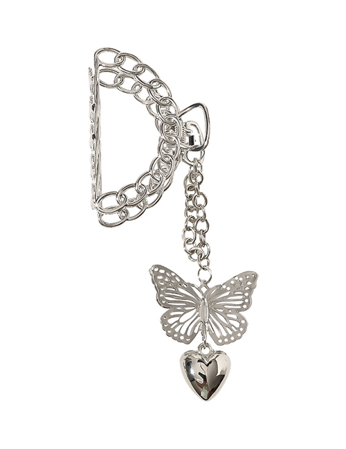 Fashion Chain Crescent Butterfly Pendant Alloy Geometric Clamp