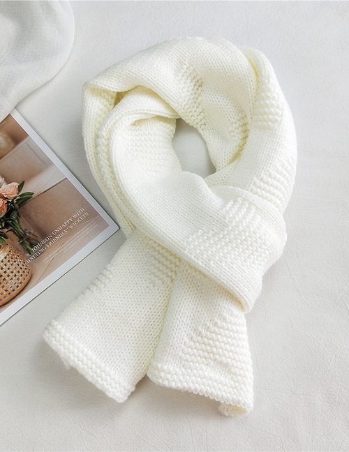 Fashion Love Wool White Love Knitted Woolen Thick Scarf