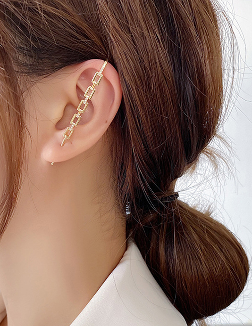 Fashion Trapezoid Micro-inlaid Zircon Geometric Copper And Pierced Earrings