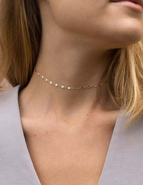 Fashion Golden Thin Chain Alloy Necklace