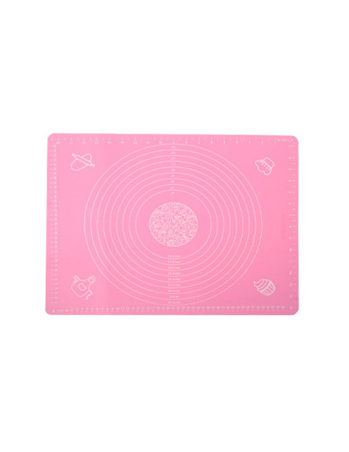 Fashion Pink-50*40cm Square Silicone Kneading Pad
