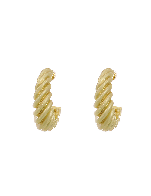 Fashion Golden Alloy Twisted Ear Studs