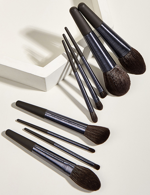 Fashion Black 9-brushed Makeup Brushes