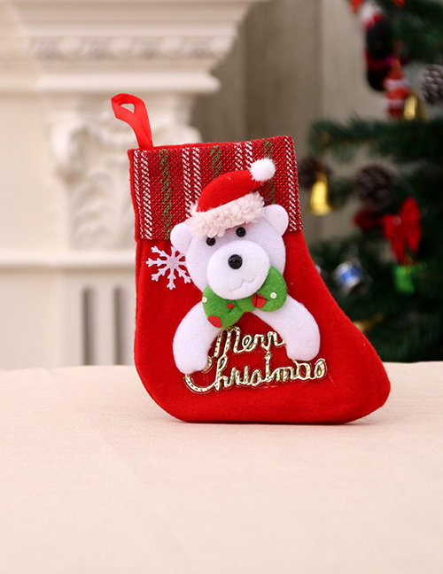 Fashion Letter Card Socks【bear】 Santa Letter Christmas Stocking