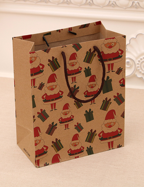Fashion Medium [26*10*32cm] No. 1 Christmas Hand Kraft Paper Bag