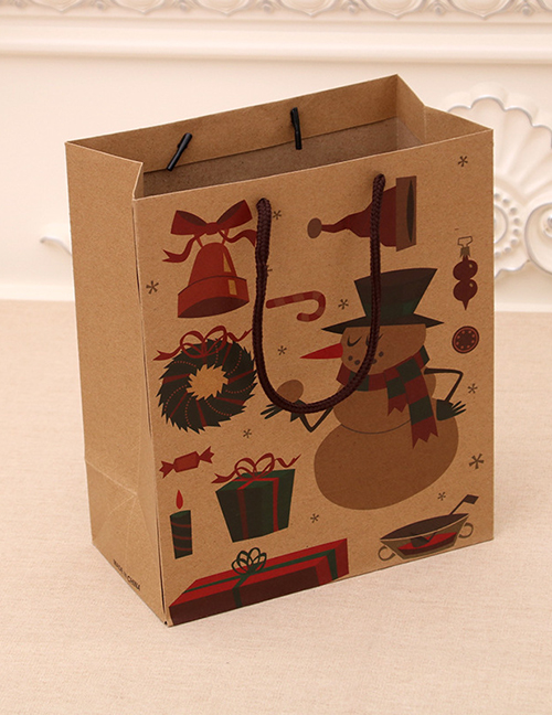 Fashion Medium [26*10*32cm] No. 3 Christmas Hand Kraft Paper Bag