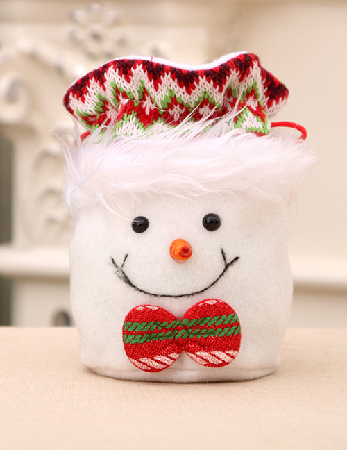 Fashion Snowman Christmas Old Man Snowman Candy Apple Closing Gift Bag