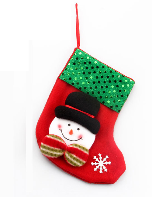 Fashion Sequined Socks (snowman Style) Christmas Old Man Snowman Bear Christmas Stocking