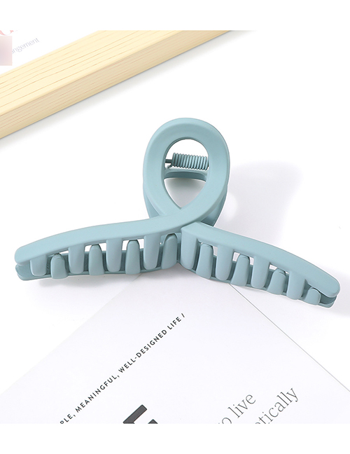 Fashion Cross Hairpin-sky Blue Frosted Cross Square Resin Hollow Gripper
