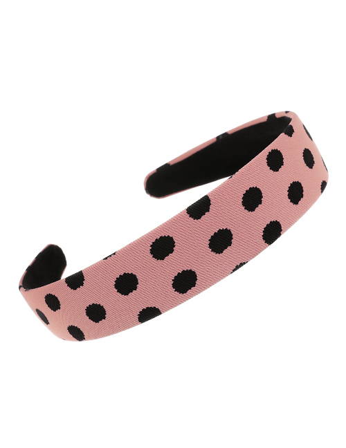 Fashion Pink Fabric Polka Dot Headband