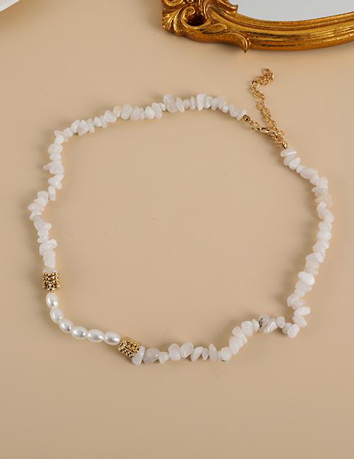 Fashion White Natural Stone Pearl Necklace