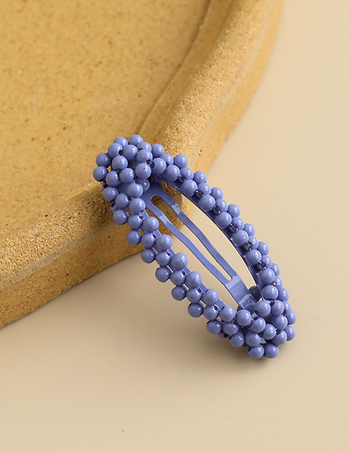 Fashion Purple Alloy Resin Oval Bead Hairpin