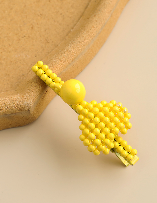 Fashion Yellow Alloy Resin Love Duckbill Hairpin