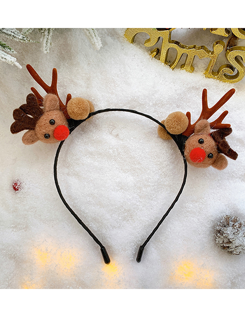 Fashion Cute Elk Antlers Christmas Antlers Santa Hair Ball Fabric Childrens Headband