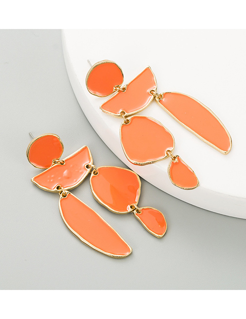 Fashion Orange Multi-layer Geometric Alloy Drip Earrings