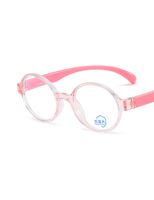 Fashion Transparent Powder Frame Round Small Silicone Children Glasses Frame