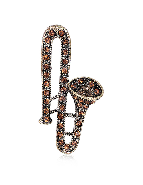 Fashion Bronze Alloy Musical Instrument Brooch
