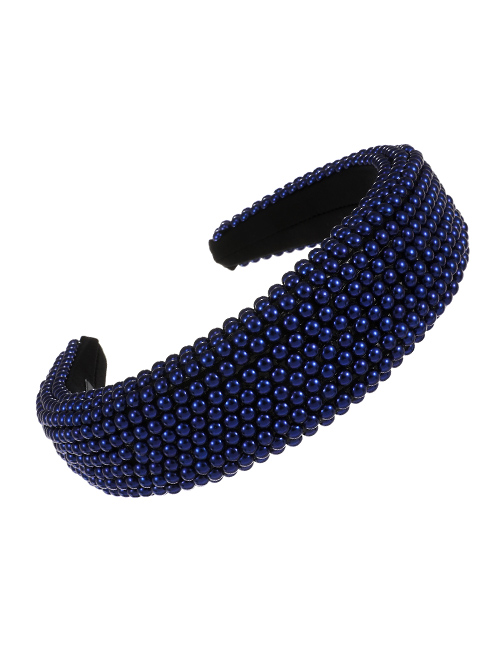 Fashion Navy Sponge Resin Beads Headband