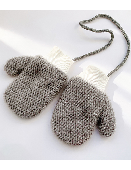 Fashion Plaid Gray Recommended 2-10 Years Old Small Size Recommended 1-4 Years Old Plush Checkered Plush Baby Gloves