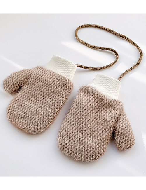 Fashion Check Brown Recommended 2-10 Years Old Small Recommended 1-4 Years Old Plush Checkered Plush Baby Gloves