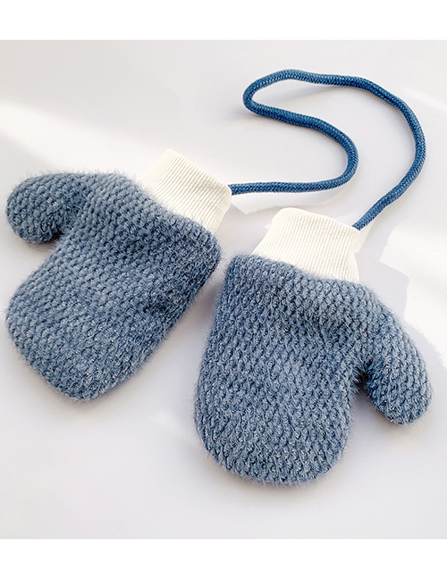 Fashion Plaid Blue Recommended 2-10 Years Old Small Size Recommended 1-4 Years Old Plush Checkered Plush Baby Gloves