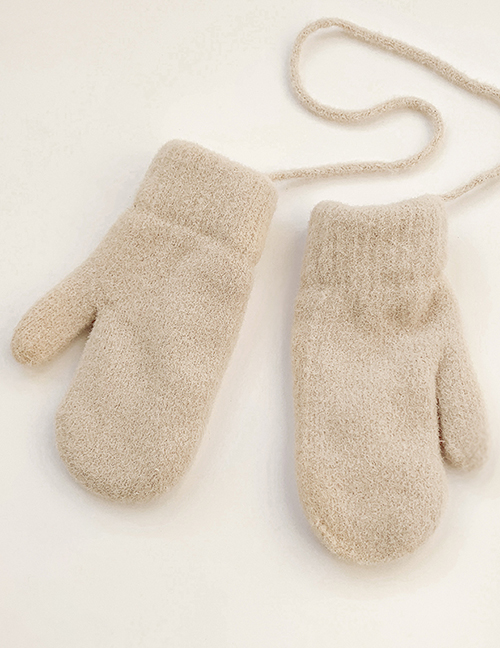 Fashion Beige Recommended 2-10 Years Old Small Recommended 1-4 Years Old Plush Checkered Plush Baby Gloves