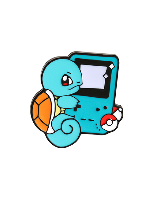 Fashion Tortoise Blue Pikachu Game Console Alloy Paint Enamel Badge