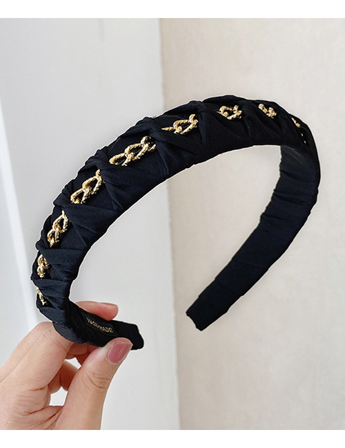 Fashion Chain Clause Chain Wide Side Metal Hand-wound Headband