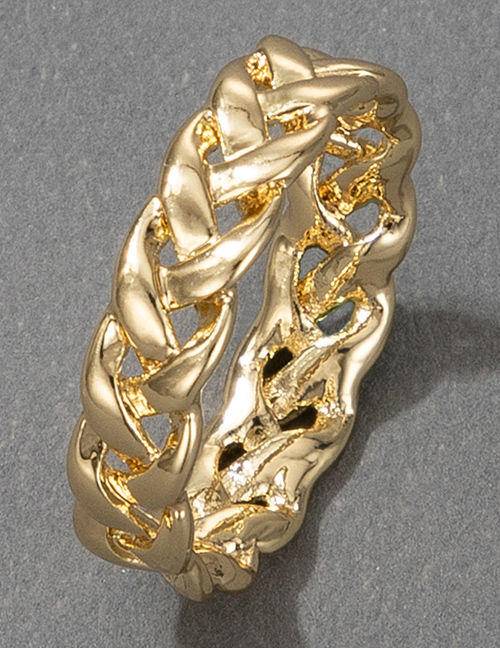 Fashion Weave Animal Snake Goldfish Geometric Woven Open Ring