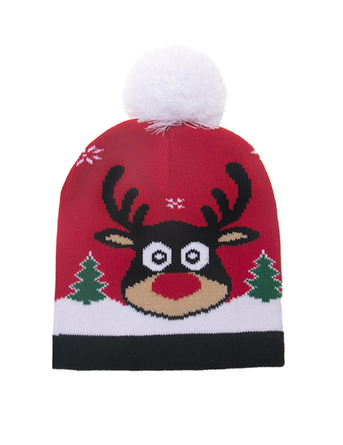 Fashion Deer Head Christmas Snowman Old Man Child Knitted Woolen Hat
