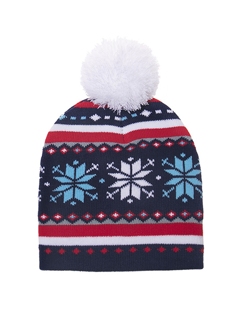 Fashion Snowflake Christmas Snowman Old Man Child Knitted Woolen Hat