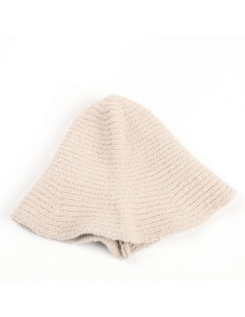 Fashion Beige Pointy Wool Knitted Fisherman Hat