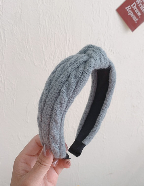 Fashion Han Lu Knitted Wool Wide Side Knotted Woven Headband