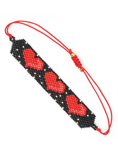 Fashion Love Red Rice Beads Hand-woven Love Letter Bracelet