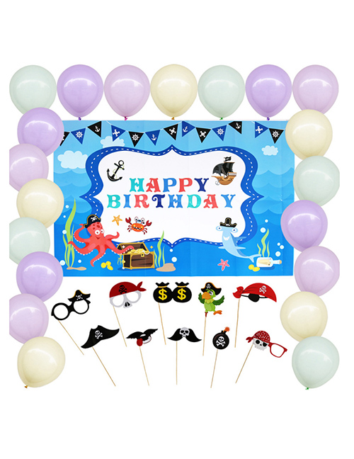 Fashion Pirate Suit Birthday Party Decoration Background Wall Decoration Balloon Set