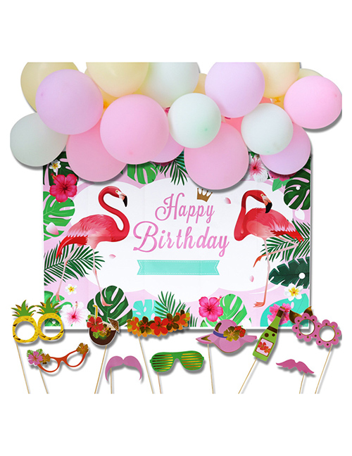 Fashion Flamingo Suit Birthday Party Decoration Background Wall Decoration Balloon Set