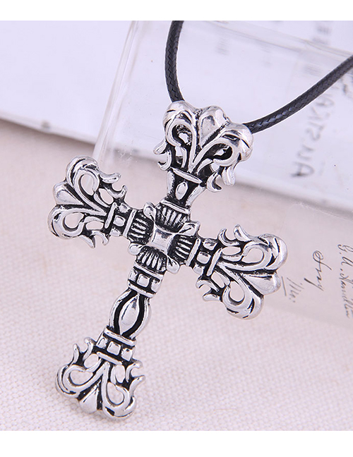 Fashion Cross Cross Pendant Hollow Necklace