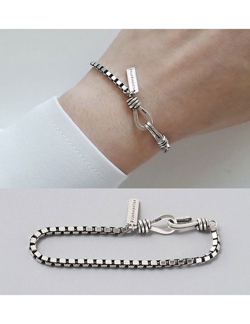 Fashion Silver Imitation Double Hook Bracelet